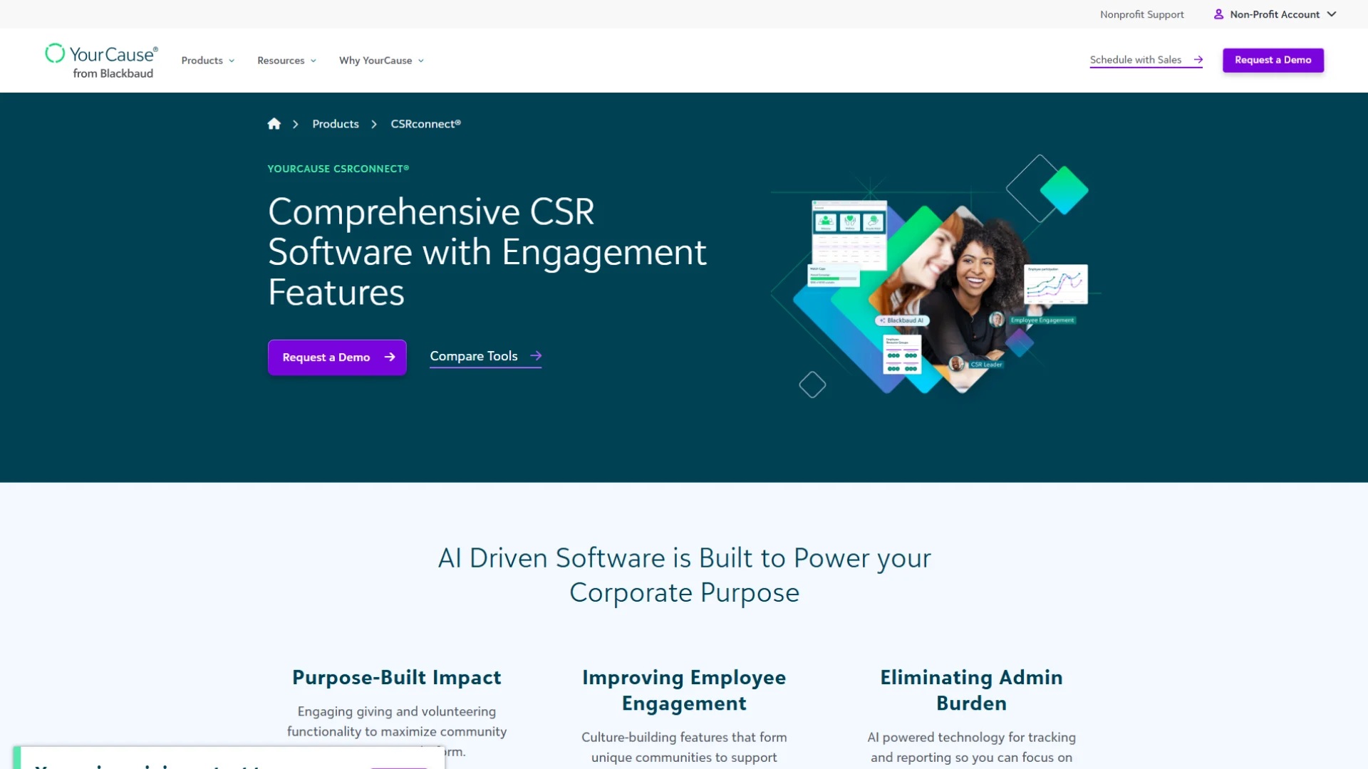 YourCause CSRconnect by Blackbaud: giving, volunteering and grants together